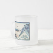 Honganji Temple Vista des Fuji Japanese Woodcut Mattglastasse (Vorderseite Links)