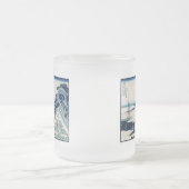 Honganji Temple Vista des Fuji Japanese Woodcut Mattglastasse (Mittel)