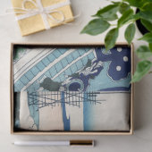 Honganji Temple Vista des Fuji Japanese Woodcut Seidenpapier (Geschenk)