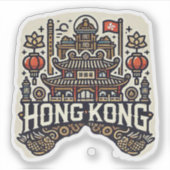 Hongkong Aufkleber (Vorderseite)
