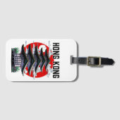 Hongkong-Button Gepäckanhänger (Vorderseite (Horizontal))