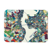 Hongkong, China Map Magnet (Horizontal)