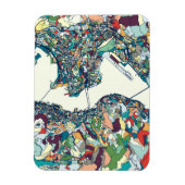 Hongkong, China Map Magnet (Vertikal)