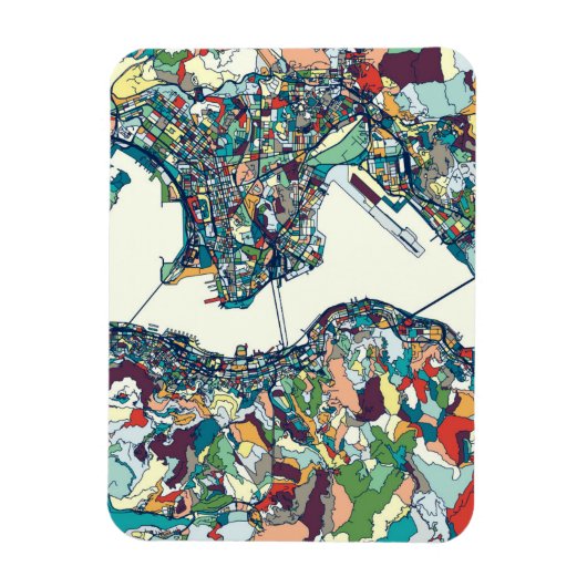 Hongkong, China Map Magnet (Vertikal)