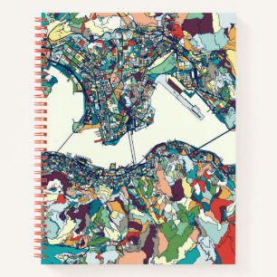 Hongkong, China Map Notizblock