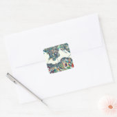 Hongkong, China Map Quadratischer Aufkleber (Umschlag)