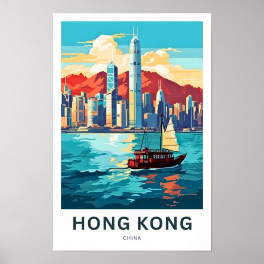 Hongkong China Travel Poster (Vorne)