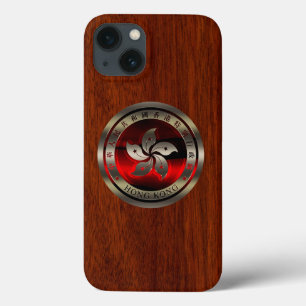 Hongkong Chrome wie Siegel auf Mahogany Print iPhone 13 Hülle