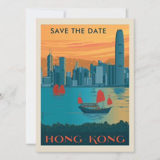 Hongkong | Datum vormerken Save The Date (Vorderseite)
