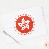 Hongkong-Emblem Quadratischer Aufkleber (Umschlag)