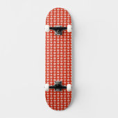 Hongkong Flag Farben Herz Muster Patriotic Skateboard (Vorderseite)