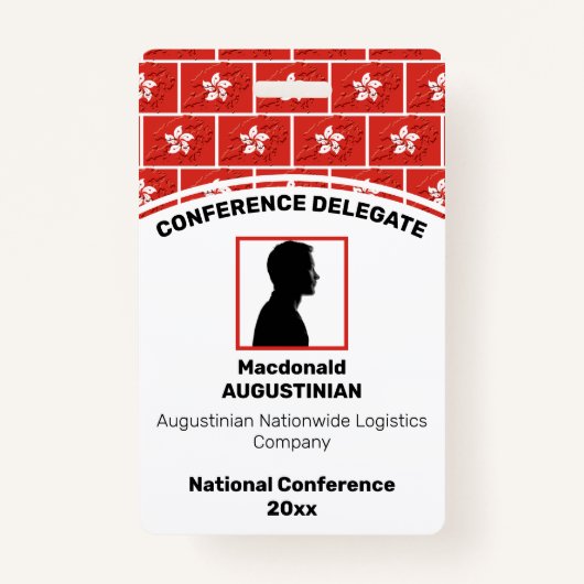 HONGKONG FLAG Foto ID Name des benutzerdefinierten Ausweis (Vorderseite)