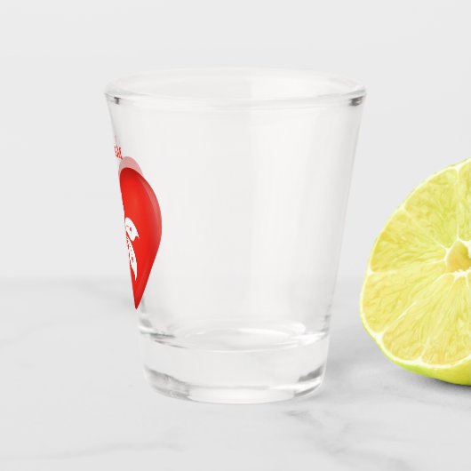 Hongkong Flag Herzstück Personalisiert Schnapsglas (Rechts)
