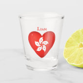 Hongkong Flag Herzstück Personalisiert Schnapsglas (Vorderseite)