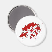 Hongkong Flag Karte Magnet (Vorderseite/Rückseite)