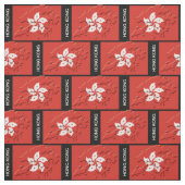 HONGKONG-Flag-Karte mit benutzerdefinierbarem Text Stoff (Muster)