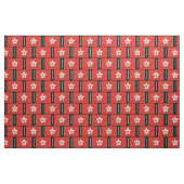 HONGKONG-Flag-Karte mit benutzerdefinierbarem Text Stoff (Fat Quarter (45,7 x 55,9 cm))