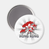 Hongkong Flag Map 2.0 Magnet (Vorderseite/Rückseite)