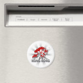Hongkong Flag Map 2.0 Magnet (In Situ (Geschirrspüler))