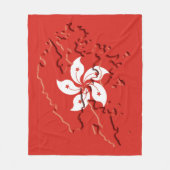 HONGKONG FLAG MAP Patriotic Fleecedecke (Vorderseite)