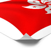Hongkong Flag Poster Print (Ecke)