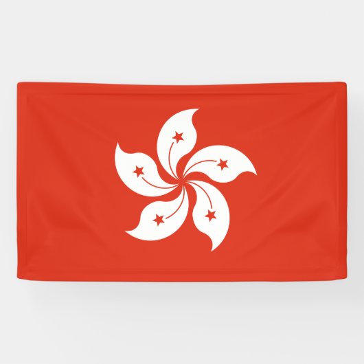 Hongkong-Flagge Banner (Horizontal)