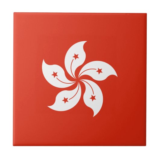 Hongkong-Flagge Fliese (Vorderseite)