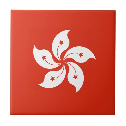 Hongkong-Flagge Fliese (Vorderseite)