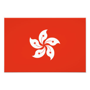 Hongkong-Flagge Fotodruck