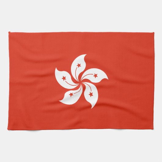 Hongkong-Flagge Geschirrtuch (Horizontal)