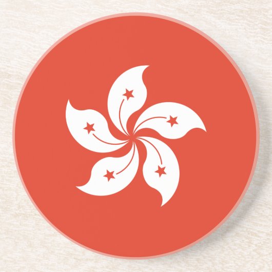 Hongkong-Flagge Getränkeuntersetzer (Vorne)