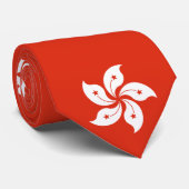 Hongkong-Flagge Krawatte (Gerollt)