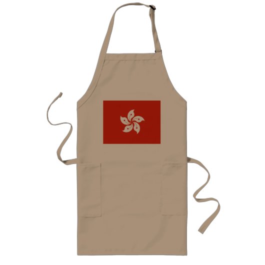 Hongkong-Flagge Lange Schürze (Vorne)