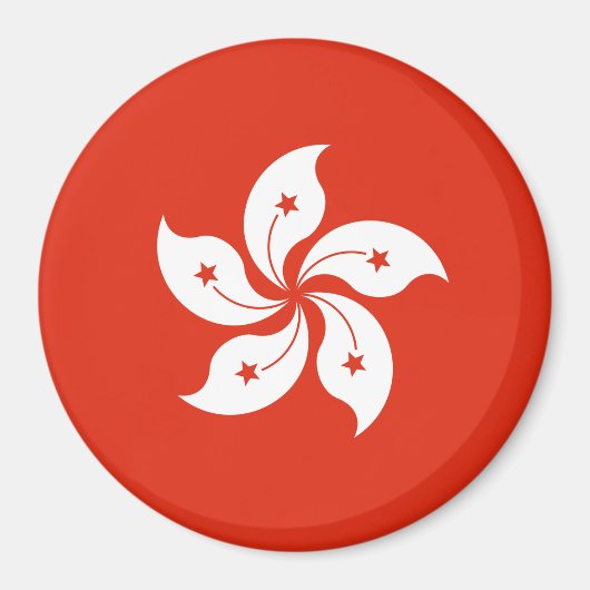 Hongkong-Flagge Magnet (Vorne)