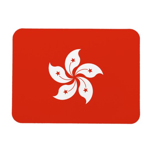 Hongkong-Flagge Magnet (Horizontal)