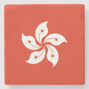 Hongkong-Flagge Steinuntersetzer