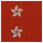 Hongkong-Flagge Stoff (Nahaufnahme)