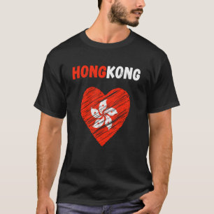 Hongkong-Flaggen-Feiertag Hongkong Herz Hongkonger T-Shirt