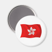 Hongkong Flaggenmagnet Magnet (Vorderseite/Rückseite)