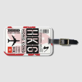 Hongkong-Gepäcktag Gepäckanhänger (Vorderseite (Horizontal))