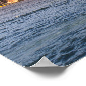 Hongkong Hafen bei Sunset Poster (Ecke)