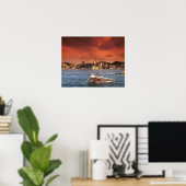 Hongkong Hafen bei Sunset Poster (Heimbüro)