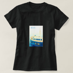 Hongkong Harbour Fährfahrt Vintage Reise T-Shirt