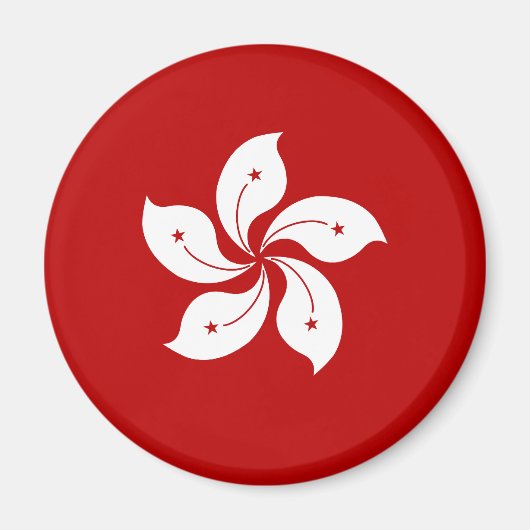 Hongkong Hochwertige Flagge Magnet (Vorne)