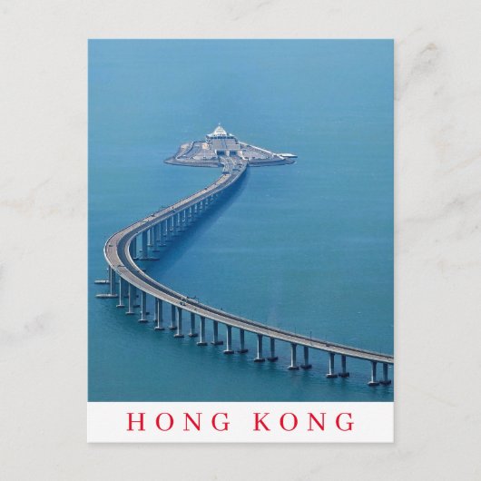 Hongkong HZMB-View Postkarte (Vorderseite)