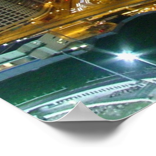 Hongkong in der Nacht Poster (Ecke)