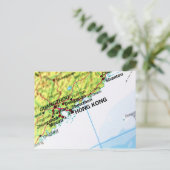 Hongkong-Karte Postkarte (Stehend Vorderseite)