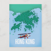 Hongkong-Karte Postkarte (Vorderseite)