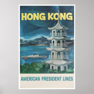 Hongkong-Kunst chinesischer Druck China Reiseplaka Poster