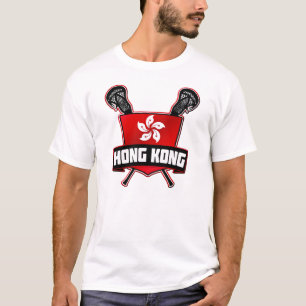 Hongkong-Logo mit hinterer Printwerbung T-Shirt